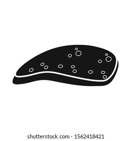 Isolated object of meat and slice logo. Web element meat Stock symbol for web.