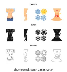 Isolated object of medical and pain  logo. Collection of medical and disease vector icon for stock.