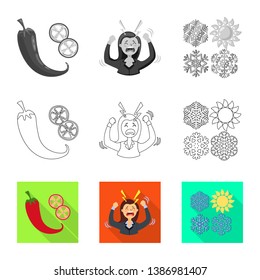 Isolated object of medical and pain  logo. Collection of medical and disease stock vector illustration.
