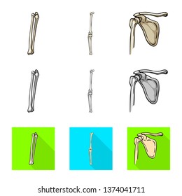 Isolated object of medicine and clinic icon. Collection of medicine and medical vector icon for stock.