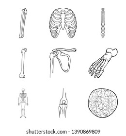 Isolated object of medicine and clinic symbol. Set of medicine and medical stock vector illustration.