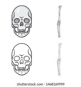 Isolated object of medicine and clinic symbol. Collection of medicine and medical vector icon for stock.