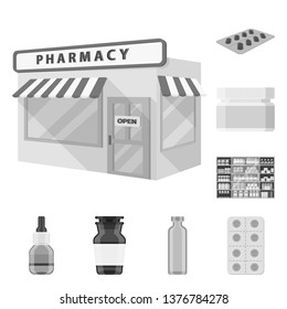 Isolated object of medicine and health icon. Set of medicine and help vector icon for stock.