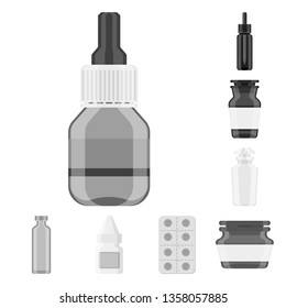 Isolated object of medicine and health symbol. Collection of medicine and help vector icon for stock.