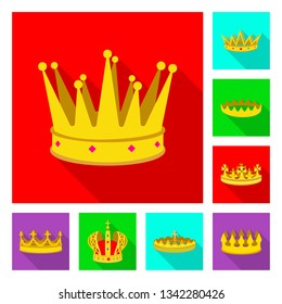 Isolated object of medieval and nobility icon. Set of medieval and monarchy vector icon for stock.