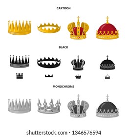Isolated object of medieval and nobility icon. Collection of medieval and monarchy vector icon for stock.