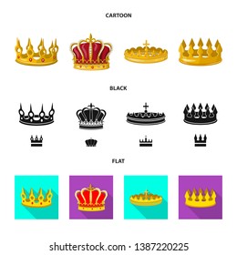 Isolated object of medieval and nobility icon. Set of medieval and monarchy stock symbol for web.