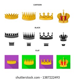 Isolated object of medieval and nobility icon. Set of medieval and monarchy stock symbol for web.
