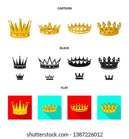 Isolated object of medieval and nobility icon. Set of medieval and monarchy stock vector illustration.