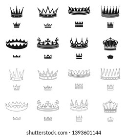 Isolated object of medieval and nobility icon. Set of medieval and monarchy vector icon for stock.