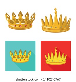 Isolated object of medieval and nobility icon. Set of medieval and monarchy vector icon for stock.