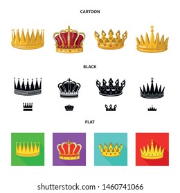 Isolated object of medieval and nobility icon. Set of medieval and monarchy stock vector illustration.