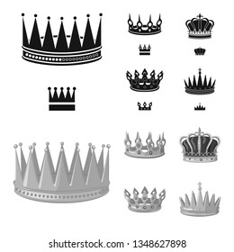 Isolated object of medieval and nobility sign. Collection of medieval and monarchy stock symbol for web.