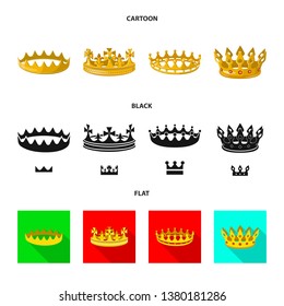 Isolated object of medieval and nobility sign. Collection of medieval and monarchy stock symbol for web.