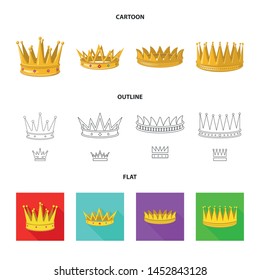 Isolated object of medieval and nobility sign. Set of medieval and monarchy stock symbol for web.
