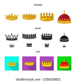 Isolated object of medieval and nobility symbol. Set of medieval and monarchy vector icon for stock.