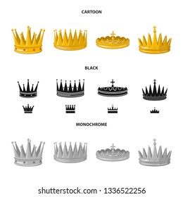 Isolated object of medieval and nobility symbol. Collection of medieval and monarchy vector icon for stock.