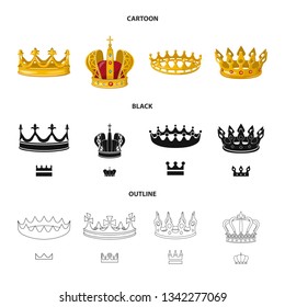 Isolated object of medieval and nobility symbol. Collection of medieval and monarchy stock symbol for web.