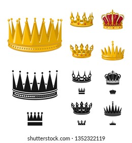 Isolated object of medieval and nobility symbol. Set of medieval and monarchy vector icon for stock.
