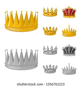 Isolated object of medieval and nobility symbol. Collection of medieval and monarchy stock symbol for web.