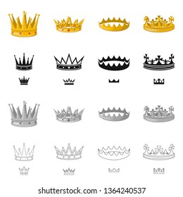 Isolated object of medieval and nobility symbol. Set of medieval and monarchy stock symbol for web.