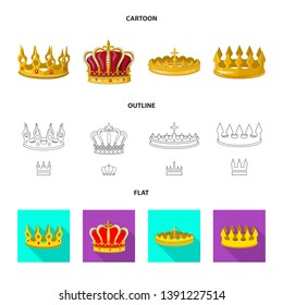 Isolated object of medieval and nobility symbol. Collection of medieval and monarchy vector icon for stock.