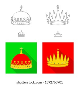 Isolated object of medieval and nobility symbol. Collection of medieval and monarchy stock symbol for web.