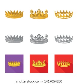 Isolated object of medieval and nobility symbol. Collection of medieval and monarchy stock symbol for web.