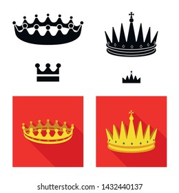 Isolated object of medieval and nobility symbol. Set of medieval and monarchy stock symbol for web.