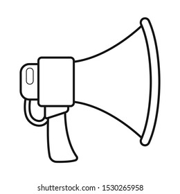Isolated object of megaphone and warning logo. Graphic of megaphone and scream vector icon for stock.