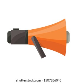 Isolated object of megaphone and warning sign. Graphic of megaphone and scream vector icon for stock.