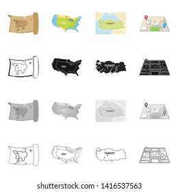 Isolated object of middle and east icon. Set of middle and country stock vector illustration.