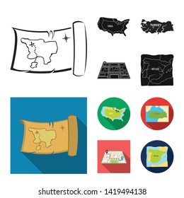 Isolated object of middle and east logo. Collection of middle and country stock vector illustration.
