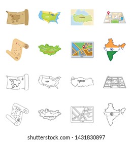 Isolated object of middle and east symbol. Collection of middle and country stock symbol for web.