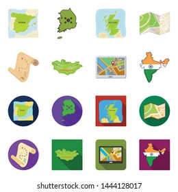 Isolated object of middle and east symbol. Set of middle and country stock symbol for web.