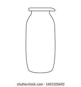 Isolated object of milk and bottle logo. Set of milk and container stock symbol for web.