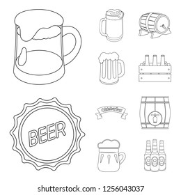 Isolated object of minimal and pint icon. Set of minimal and craft stock symbol for web.