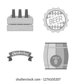 Isolated object of minimal and pint logo. Collection of minimal and craft stock vector illustration.