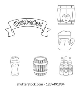 Isolated object of minimal and pint logo. Set of minimal and craft vector icon for stock.