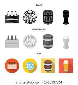 Isolated object of minimal and pint logo. Collection of minimal and craft stock vector illustration.