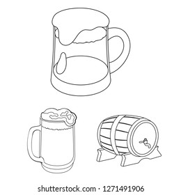 Isolated object of minimal and pint sign. Collection of minimal and craft stock symbol for web.