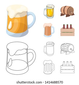 Isolated object of minimal and pint sign. Collection of minimal and craft stock vector illustration.