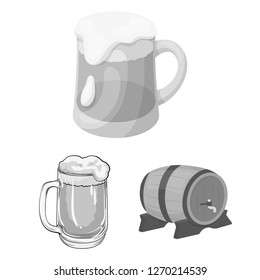 Isolated object of minimal and pint symbol. Set of minimal and craft stock symbol for web.