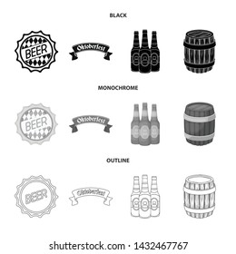 Isolated object of minimal and pint symbol. Set of minimal and craft vector icon for stock.
