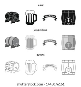 Isolated object of minimal and pint symbol. Collection of minimal and craft stock symbol for web.