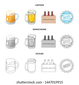 Isolated object of minimal and pint symbol. Set of minimal and craft vector icon for stock.
