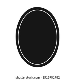 Isolated object of mirror and circle logo. Graphic of mirror and metal stock vector illustration.