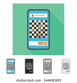 Isolated object of mobile and app icon. Set of mobile and technology stock vector illustration.