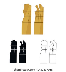 Isolated object of mockup and clothes logo. Set of mockup and texture stock symbol for web.