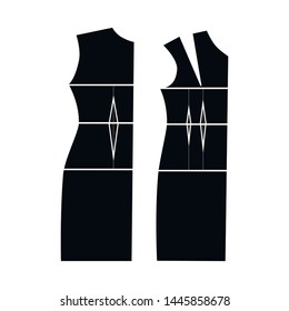 Isolated object of mockup and clothes symbol. Set of mockup and texture stock vector illustration.